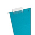 Smead Hanging File Folders, 1/5-Cut Adjustable Tab, Letter Size, Teal, 25/Box (64074)
