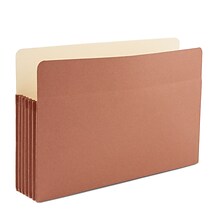 Staples Reinforced File Pocket, 5.25 Expansion, Legal Size, 8.5x14,  Brown, 10/Box (ST418343)