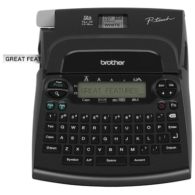 Brother P-Touch Desktop Thermal Label Maker and TZe Tape Bundle, Black (PT1890S)