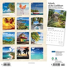 2024 Plato Islands of the Caribbean 12 x 24 Monthly Wall Calendar (9781975465902)