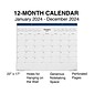 2024 Staples 22" x 17" Desk Pad Calendar, Navy (ST59700-24)