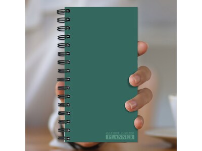 2024-2025 TF Publishing Sea Green 3.5" x 6.5" Academic Weekly & Monthly Planner, Paperboard Cover, Green (AY25-7504)