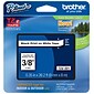 Brother P-touch TZe-221 Laminated Label Maker Tape, 3/8" x 26-2/10', Black On White (TZe-221)