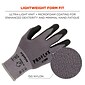 Ergodyne ProFlex 7000 Nitrile Coated Gloves, Microfoam Palm, ANSI Level 5 Abrasion Resistance, Gray, Large, 1 Pair (10374)
