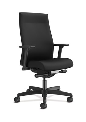 HON Ignition 2.0 Ergonomic Fabric Swivel Task Chair, Black (HONI2UL2AC10KLB)