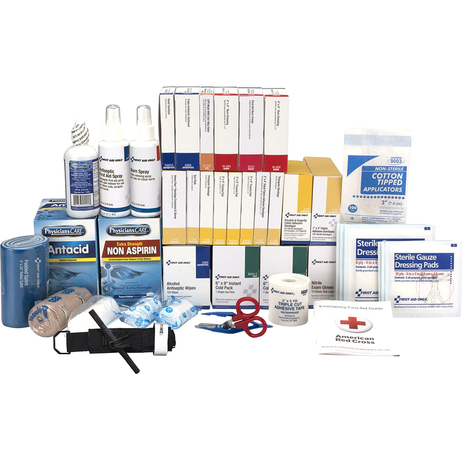 First Aid Only First Aid Cabinet Refill, 687 Pieces, White (91361)