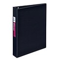 Avery Durable Mini 1 3-Ring Non-View Binders for 5 1/2 x 8 1/2 paper, Round Ring, Black (AVE27257