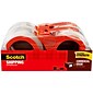 Scotch Commercial Grade Shipping Packing Tape with Dispensers, 1.88" x 54.6 yds., Clear, 4/Pack (3750-4RD)