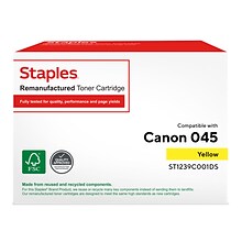 Staples Remanufactured Yellow Standard Yield Toner Cartridge Replacement for Canon 045 (TR1239C001DS
