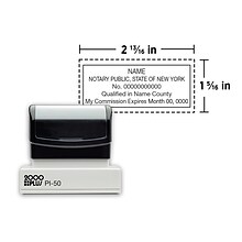 Custom 2000 Plus® PI 50 Pre-inked Stamp, 1-5/16 x 2-13/16