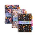 Pukka Pad Bloom 5-Subject Subject Notebooks, 6.9 x 9.8, College Ruled, 100 Sheets, Assorted Colors