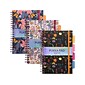 Pukka Pad Bloom 5-Subject Subject Notebooks, 6.9" x 9.8", College Ruled, 100 Sheets, Assorted Colors, 3/Pack (9494-BLM(ASST))