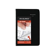 2024 AT-A-GLANCE DayMinder 5.5 x 8.19 Weekly Appointment Book, Black (G210-00-24)