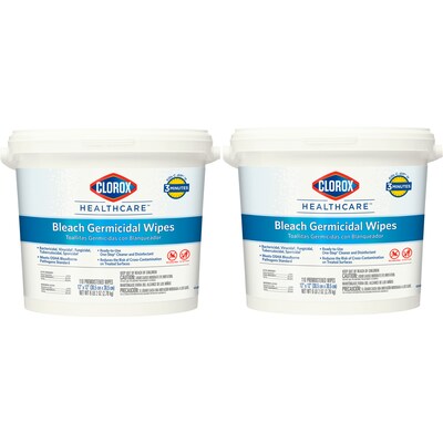 Clorox Healthcare Disinfecting Wipes, 110 Wipes/Container, 2/Carton (30358CT)