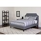 Flash Furniture Brighton Tufted Upholstered Platform Bed in Light Gray Fabric with Pocket Spring Mattress, Twin (SLBM9)