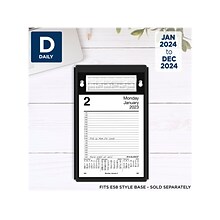 2024 AT-A-GLANCE Style 8 x 5 Daily Desk Pad Calendar Refill, White/Black (E458-50-24)