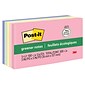 Post-it Greener Recycled Notes, 3" x 5", Sweet Sprinkles Collection, 100 Sheet/Pad, 5 Pads/Pack (655RPA)