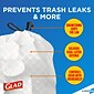 Glad 13 Gallon Trash Bag, 8.5"x8.5", Low Density, .72 mil, White, 100 Bags/Box (CLO 78526)