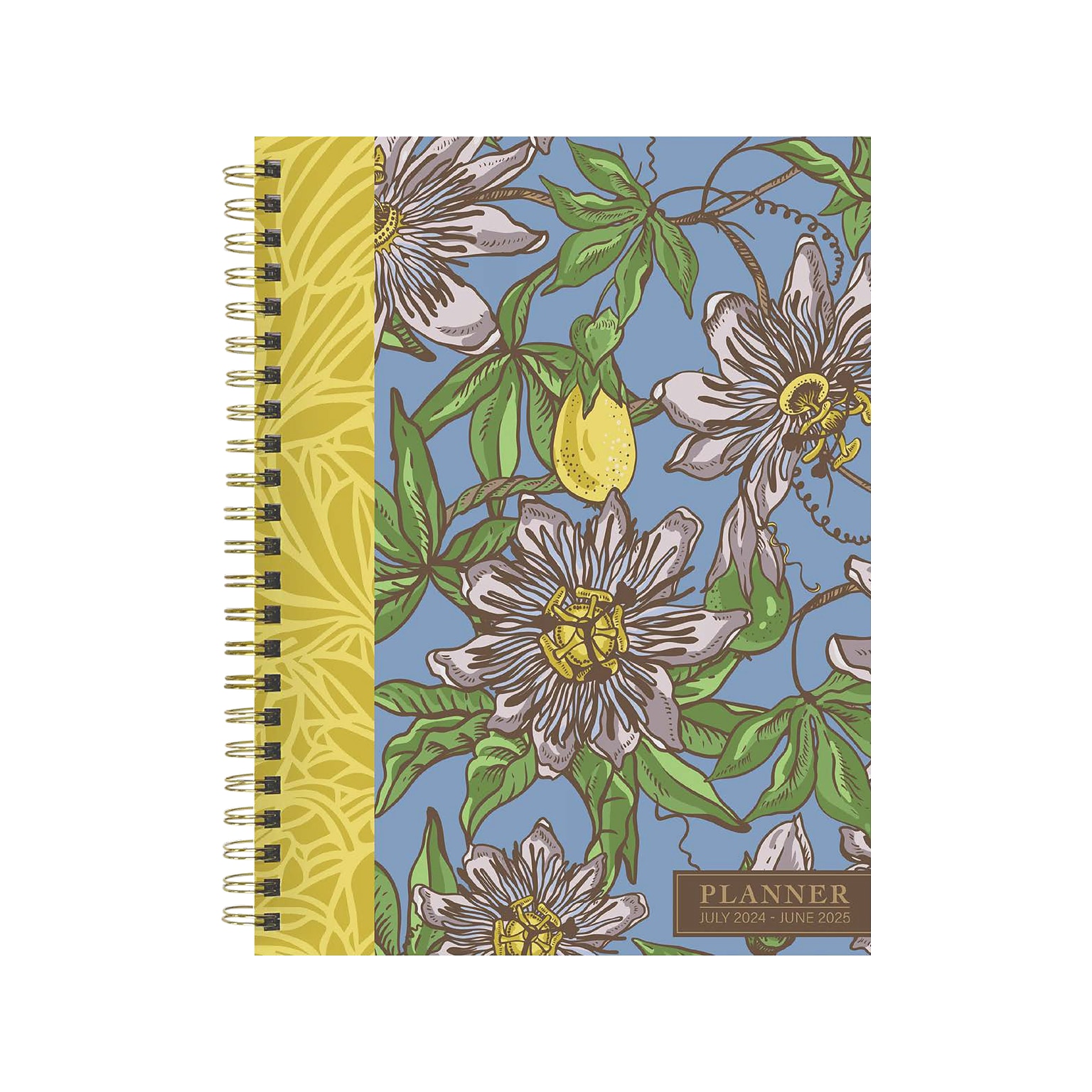 2024-2025 TF Publishing White Lotus Series Coastal Flowers 6 x 8 Academic Weekly & Monthly Planner, Paperboard Cover