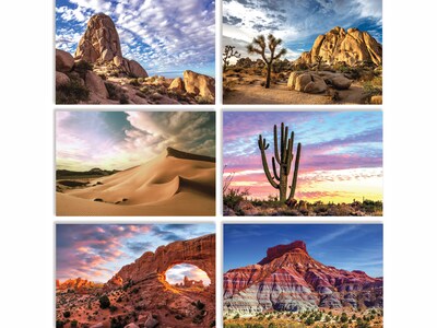 Better Office Arid Landscape Cards with Envelopes, 4 x 6, Assorted Colors, 50/Pack (64579-50PK)