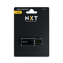 NXT Technologies™ 64GB USB 2.0 Type A Flash Drive, Black (NX61110)