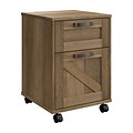 Bush Furniture Knoxville 2-Drawer Mobile File Cabinet, Reclaimed Pine CGF116RCP-03)