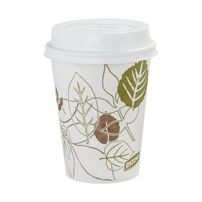 Dixie Pathways Poly Paper Hot Cups, 8 oz., White, 1000/Carton (2338PATH)