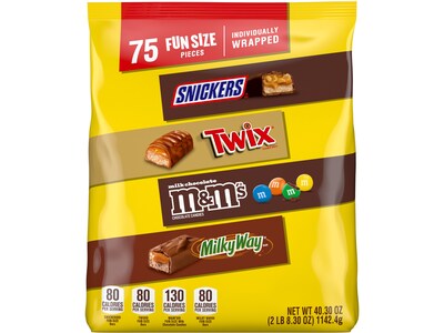 Mars Fun-Size Milk Chocolate Candy Variety Mix, 40.3 oz., 75 Pieces (459747)