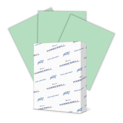 Hammermill Colors Multipurpose Paper, 20 lbs., 8.5 x 11, Green, 500 Sheets/Ream (103366)