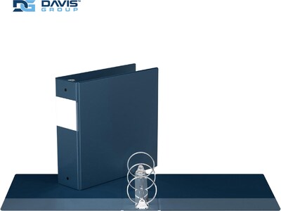 Davis Group Premium Economy 3" 3-Ring Non-View Binders, Navy, 6/Pack (2314-72-06)