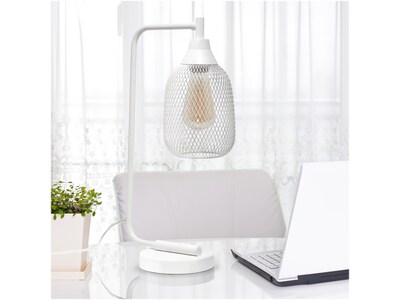 Lalia Home Studio Loft Incandescent Desk Lamp, 19", Matte White (LHD-2000-WH)