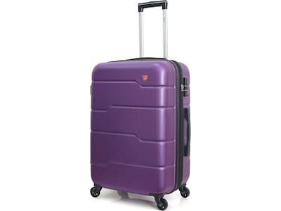 DUKAP Rodez 19.75" Hardside Carry-On Suitcase, 4-Wheeled Spinner, TSA Checkpoint Friendly, Purple (DKROD00S-PUR)