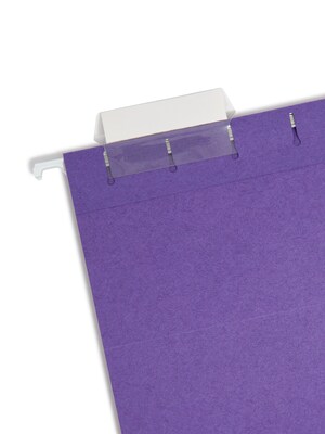 Smead Hanging File Folders, 1/5-Cut Adjustable Tab, Letter Size, Purple, 25/Box (64072)