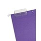 Smead Hanging File Folders, 1/5-Cut Adjustable Tab, Letter Size, Purple, 25/Box (64072)