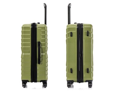 InUSA Aurum 3-Piece Hardside Spinner Luggage Set, Green (IUAURSML-GRN)
