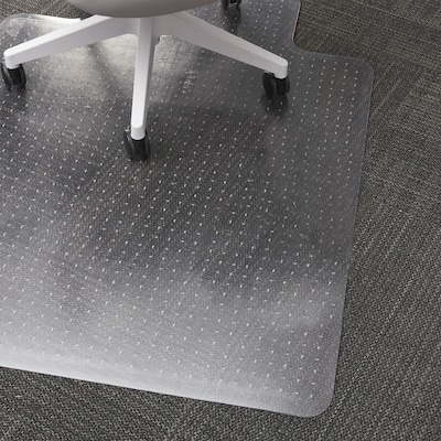 Quill Brand® PlushMat Carpet Chair Mat, 36" x 48'', Crystal Clear (20238-CC)