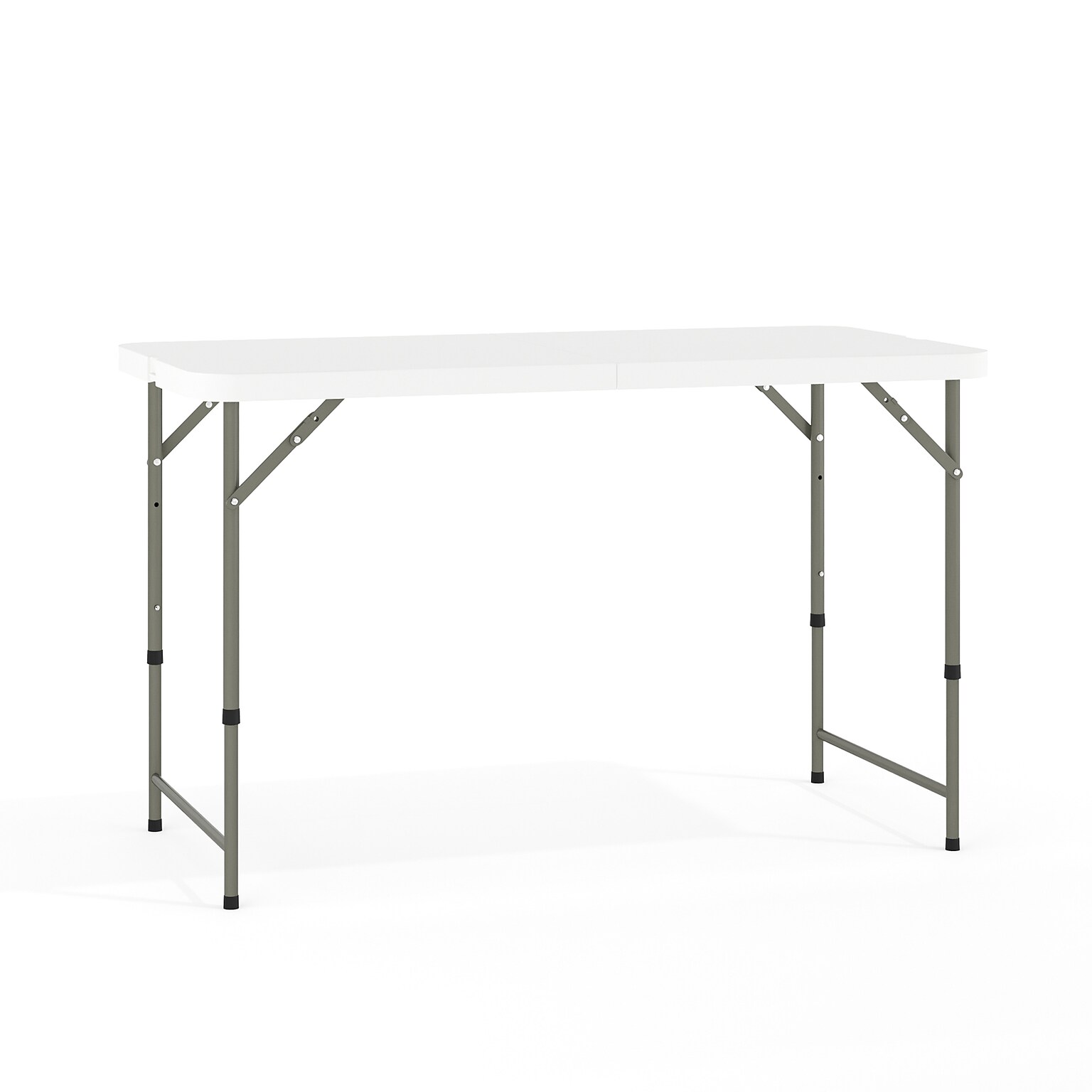 Flash Furniture Elon Folding Table, 47.75 x 23.75, Granite White (DADYCZ122Z2)