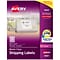 Avery Easy Peel Laser Shipping Labels, 3-1/3 x 4, Clear, 6 Labels/Sheet, 50 Sheets/Pack, 300 Label