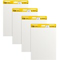 Post-it Super Sticky Easel Pad, 25 x 30 in., 4 Pads, 30 Sheets/Pad, 2x the Sticking Power, White