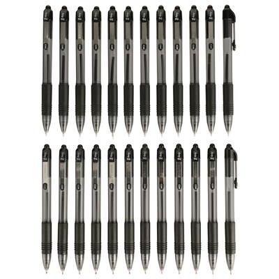 Zebra Z-Grip Retractable Ballpoint Pen, Medium Point, 1.0mm, Black Ink, 24 Pack (12221)