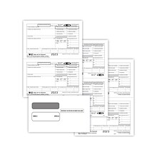 ComplyRight W-2 5-Part Tax Form Set with Envelopes/Recipient Copy Only, 2-Up, 25/Pack (5648E25)