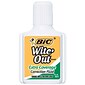 BIC Wite-Out Extra Coverage Correction Fluid, 20 ml., White, 12/Pack (WOFEC12WE)