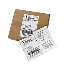 Avery Laser/Inkjet Shipping Labels with Receipts, 5-1/16 x 7-5/8, White, 1 Label/Sheet, 100 Sheet/