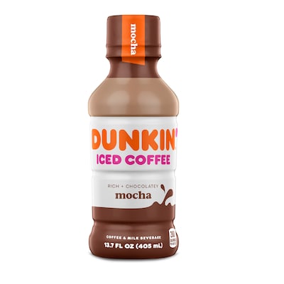 Dunkin Donuts Iced Mocha Coffee, 13.7 oz., 12/Carton (049000072389)