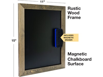 Excello Global Products Tabletop Chalkboard, Rustic Wood, 15" x 11" (EGP-HD-0100)
