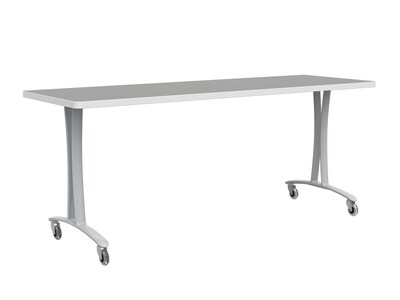 Safco Rumba Training Room Table, 24 x 72, Fashion Gray (RBA7224TCASLFNGY)