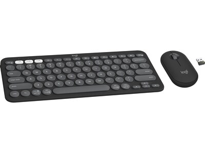 Logitech Pebble 2 Combo Wireless Keyboard and Optical Mouse Combo, Tonal Graphite (920-012061)