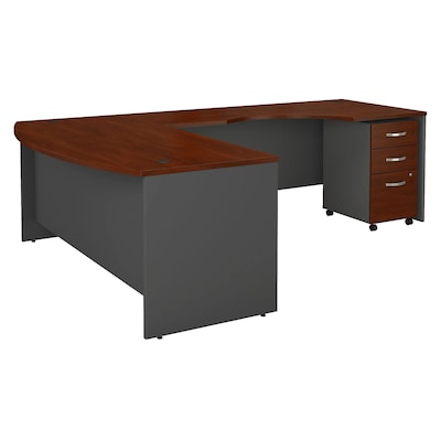 Bush Business Furniture Components 72W L Shaped Desk with Right Handed Return and 3 Drw File Cabine