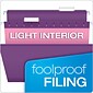 Pendaflex Reinforced Hanging File Folders, 1/5 Tab, Letter Size, Assorted Jeweltone Colors, 25/Box (PFX 4152 1/5 ASST2)