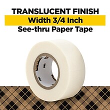 Scotch Paper Tape, 0.75 in x 600 in, 2/Pack (814-2P-SR)